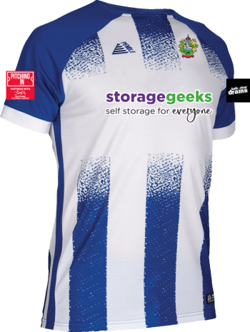 Barca Short Sleeve Home Shirt (With Back Number & Name) White/Royal