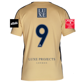 Gama Away Shirt (With Back Number) Gold/Navy