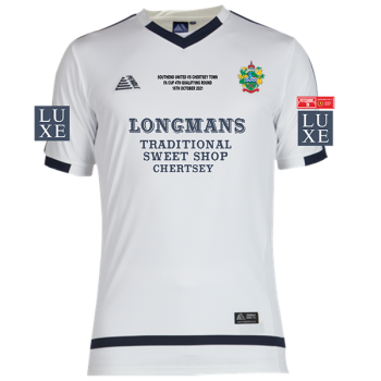Southend United FA Cup Souvenir Shirt (Embroidered Badge) (Without Back Number) White/Navy