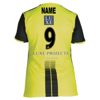 Replica Vigo Womens Shirt (Embroidered Badge) (With Back Number & Name) Fluo Yellow/Black