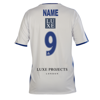 Replica Third Shirt (Embroidered Badge) (With Back Number & Name) White/Royal