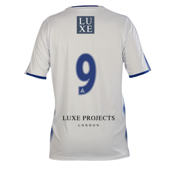 Replica Third Shirt (Embroidered Badge) (With Back Number) White/Royal