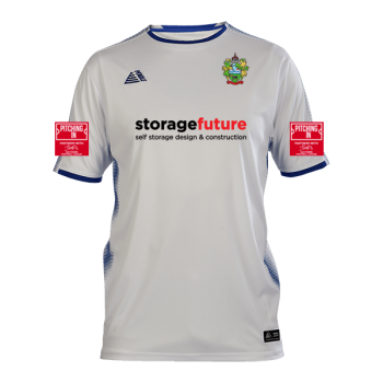Replica Third Shirt (Embroidered Badge) (With Back Number & Name) White/Royal
