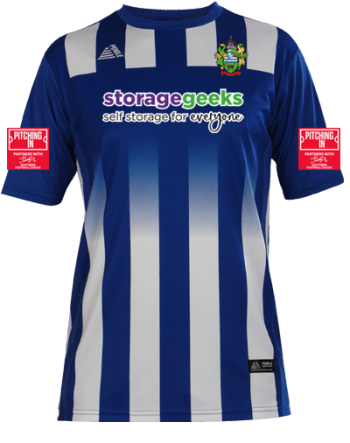 Short-Sleeved Replica Roma Shirt (Without Back Number) Royal/White